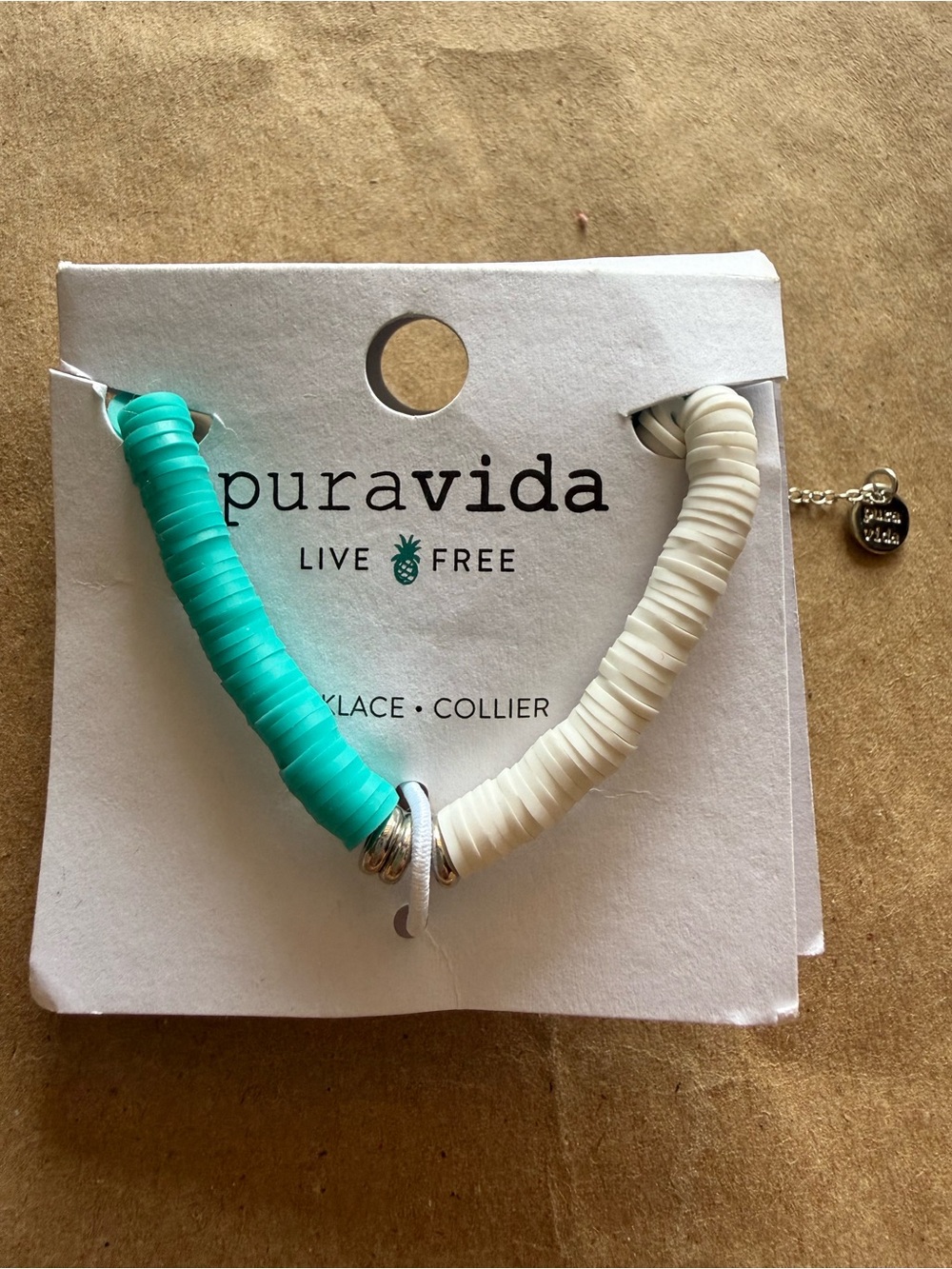 Pura Vida Turquoise & White Bead Necklace 🏝️